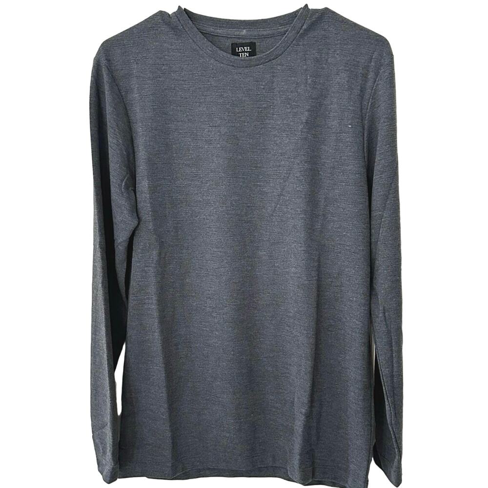 Level Ten Gray pull over‎ long sleeve thick tee shirt size S